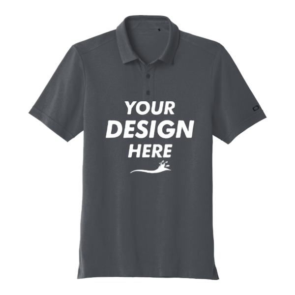 OGIO Limit Polo, Diesel Grey, Front view, Mockup