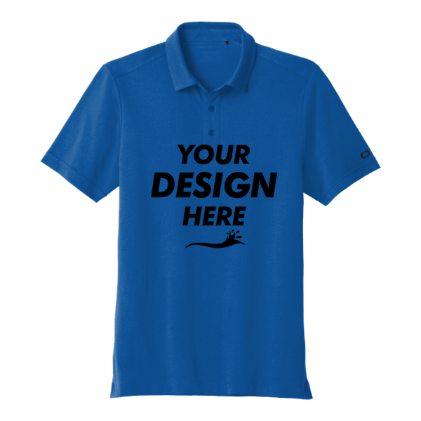 OGIO Limit Polo, Force Blue, Front view, Mockup