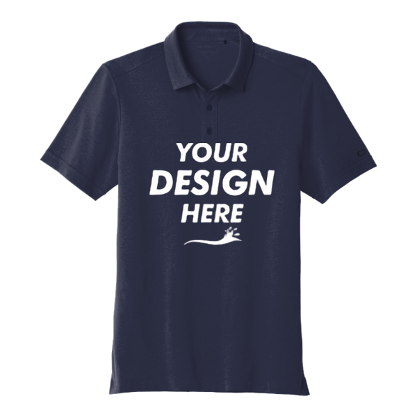 OGIO Limit Polo, Navy, Front view, Mockup