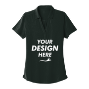 OGIO Women's Limit Polo, Blacktop, Front view, Mockup