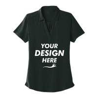 OGIO Women's Limit Polo, Blacktop, Front view, Mockup