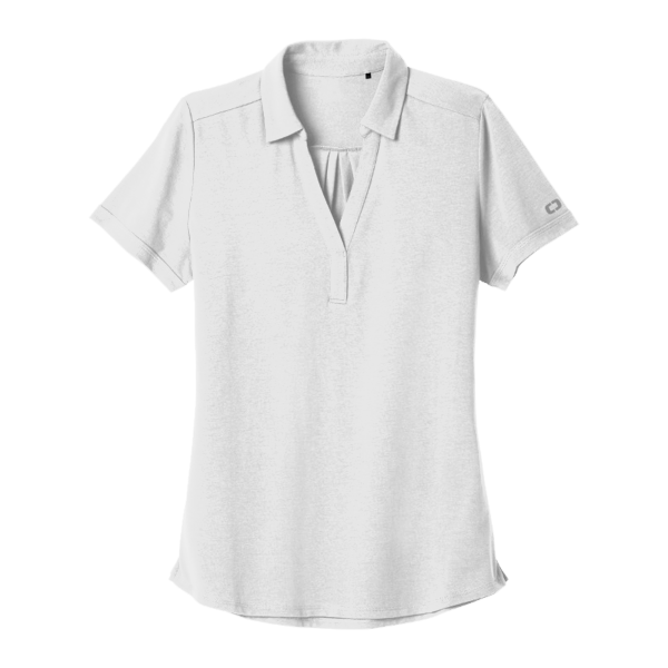 OGIO Women's Limit Polo, Bright White, Front view