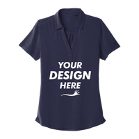 OGIO Women's Limit Polo, Navy, Front view, Mockup