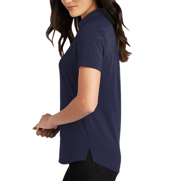 OGIO Women's Limit Polo, Navy, Left Sleeve view