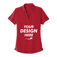 OGIO Women's Limit Polo, Signal Red, Front view, Mockup