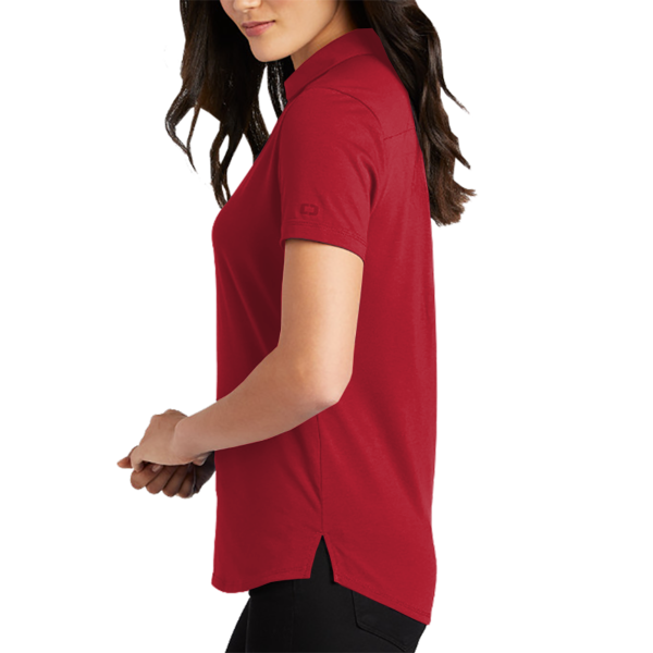 OGIO Women's Limit Polo, Signal Red, Left Sleeve view