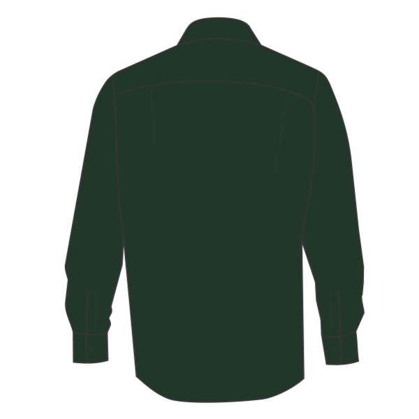 Port Authority Tall Long Sleeve Easy Care Shirt, Dark Green / Navy, Back view