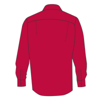 Port Authority Tall Long Sleeve Easy Care Shirt, Red / Light Stone, Back view