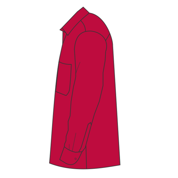 Port Authority Tall Long Sleeve Easy Care Shirt, Red / Light Stone, Left Sleeve (Long) view