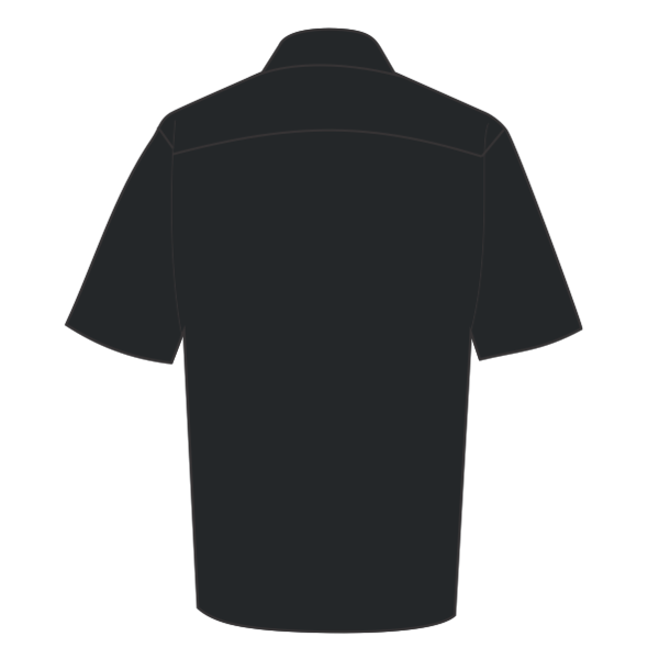Port Authority Tall Short Sleeve Easy Care Shirt, Black / Light Stone, Back view