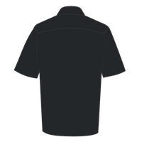 Port Authority Tall Short Sleeve Easy Care Shirt, Black / Light Stone, Back view