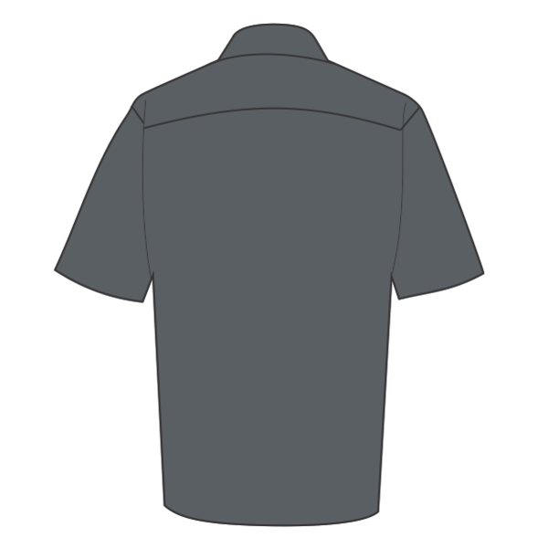 Port Authority Tall Short Sleeve Easy Care Shirt, Steel Grey / Light Stone, Back view