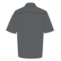 Port Authority Tall Short Sleeve Easy Care Shirt, Steel Grey / Light Stone, Back view