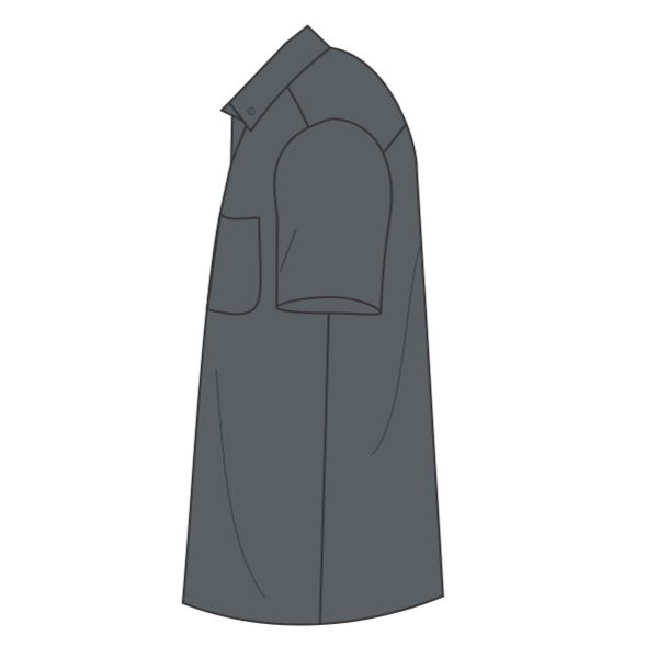 Port Authority Tall Short Sleeve Easy Care Shirt, Steel Grey / Light Stone, Left Sleeve (Short) view