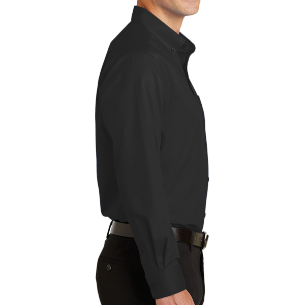 Port Authority Tall SuperPro Twill Shirt, Black, Right view