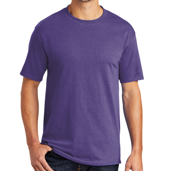 Port & Co Core Blend Tee, Purple, Front view