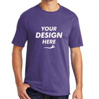 Port & Co Core Blend Tee, Purple, Front view, Mockup