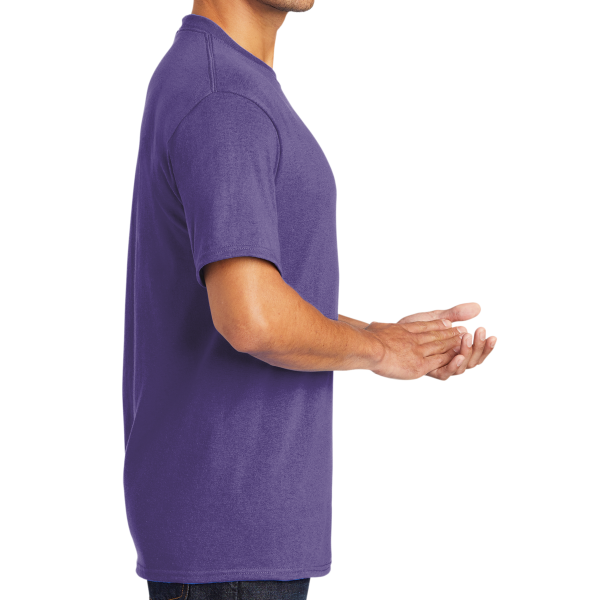 Port & Co Core Blend Tee, Purple, Right Sleeve view
