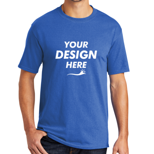 Port & Co Core Blend Tee, Royal, Front view, Mockup