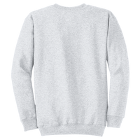 Port & Co Core Fleece Crewneck Sweatshirt, Ash, Back view