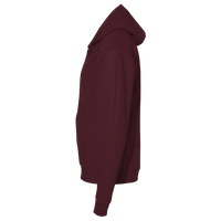 Port & Co Core Fleece Full Zip Hooded Sweatshirt, Maroon, Left Sleeve view