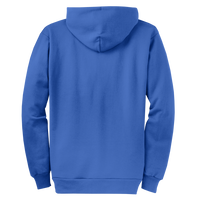 Port & Co Core Fleece Full Zip Hooded Sweatshirt, Royal, Back view