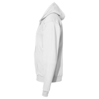 Port & Co Core Fleece Full Zip Hooded Sweatshirt, White, Left Sleeve view