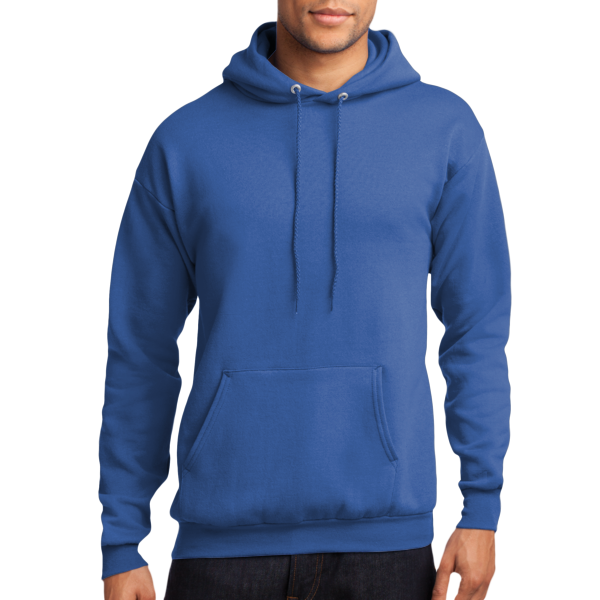 Port & Co Core Fleece Pullover Hooded Sweatshirt, Royal, Front view