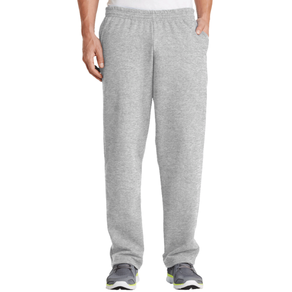 Port & Co Core Fleece Sweatpant with Pockets, Ash, Front view