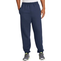 Port & Co Essential Fleece Sweatpant with Pockets, Navy, Front view