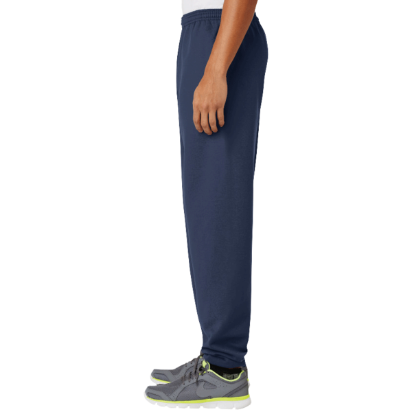 Port & Co Essential Fleece Sweatpant with Pockets, Navy, Left Side view