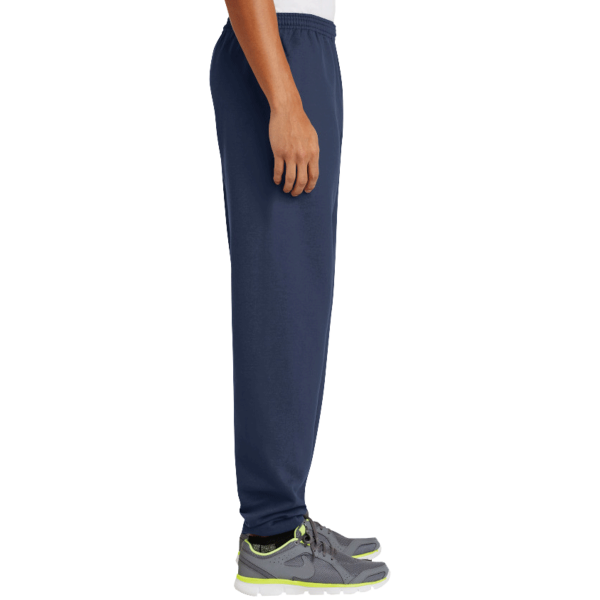 Port & Co Essential Fleece Sweatpant with Pockets, Navy, Right Side view