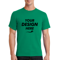 Port & Co Essential Tee, Kelly, Front view, Mockup