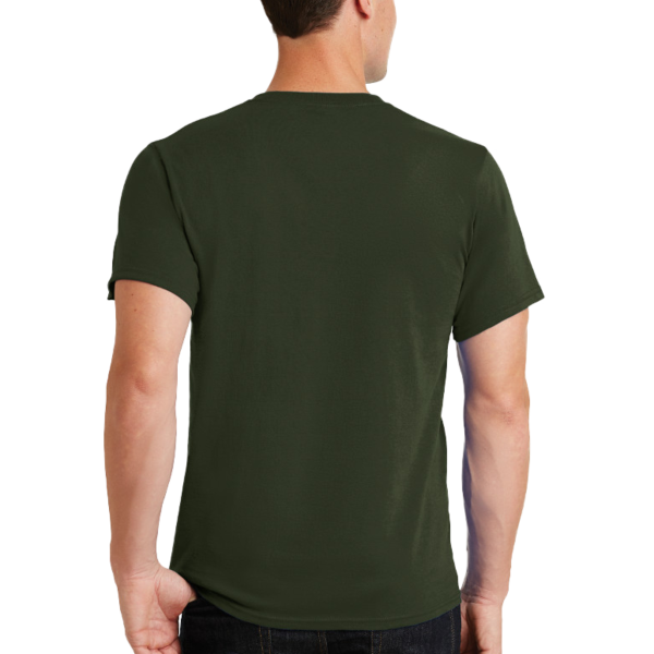Port & Co Essential Tee, Olive, Back view
