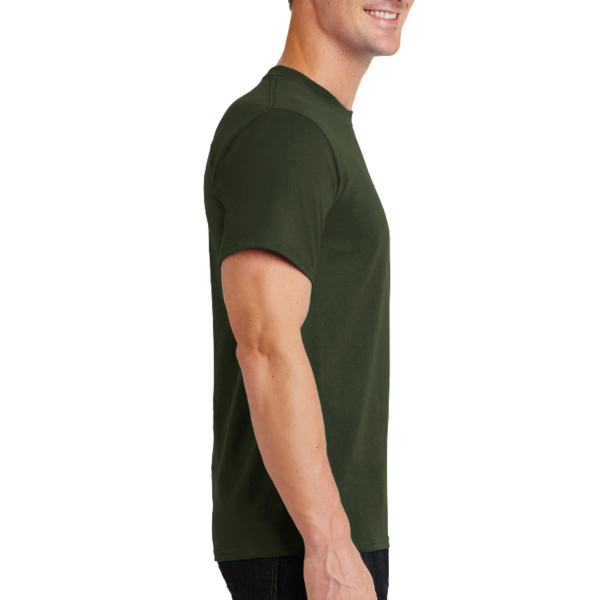 Port & Co Essential Tee, Olive, Right Sleeve view
