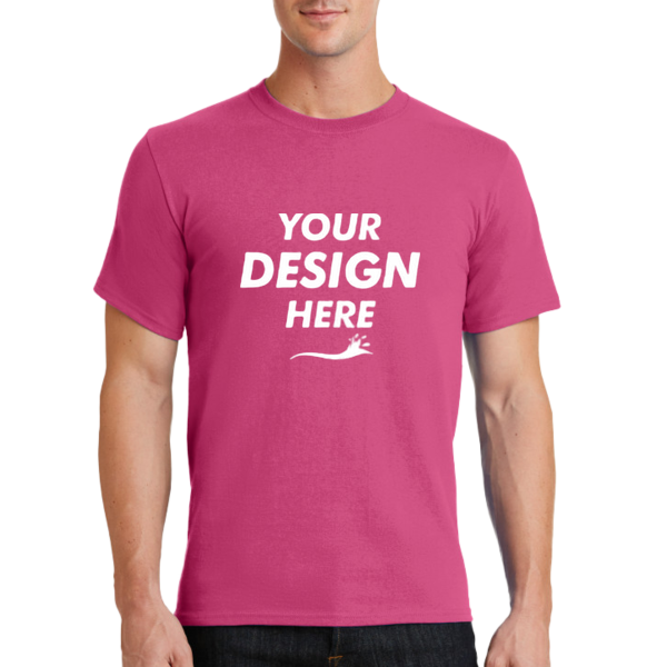Port & Co Essential Tee, Sangria, Front view, Mockup