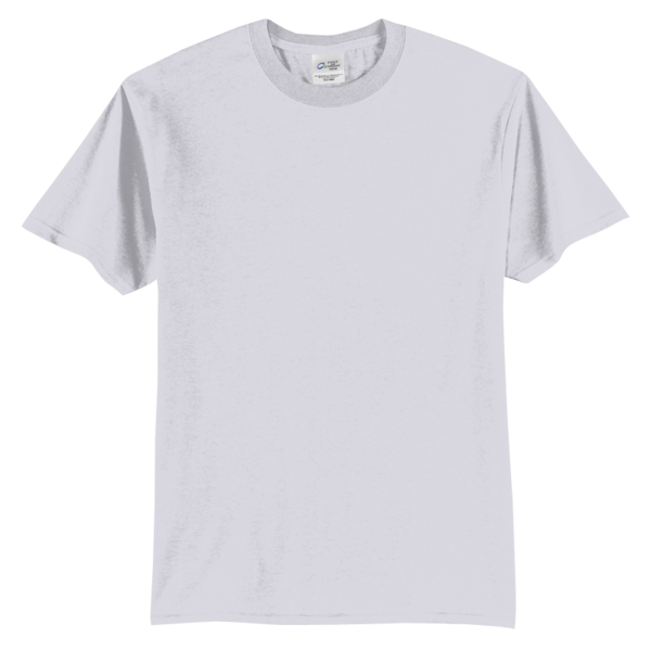 Port & Co Tall Core Blend Tee, Ash, Front view