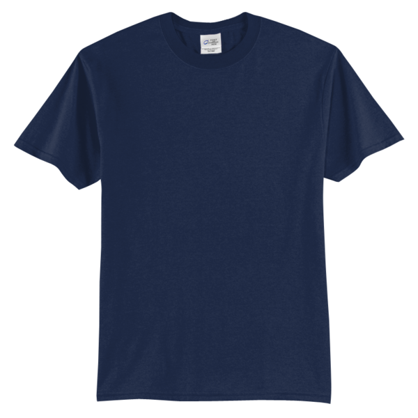 Port & Co Tall Core Blend Tee, Navy, Front view