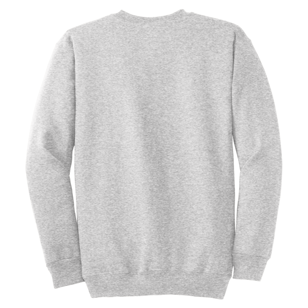 Port & Co Tall Essential Fleece Crewneck Sweatshirt, Ash, Back view
