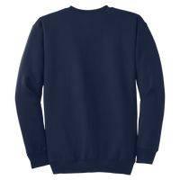 Port & Co Tall Essential Fleece Crewneck Sweatshirt, Navy, Back view