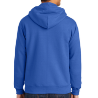 Port & Co Tall Essential Fleece Full Zip Hooded Sweatshirt, Royal, Back view