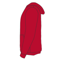 Port & Co Toddler Core Fleece Pullover Hooded Sweatshirt, Red, Left Sleeve view