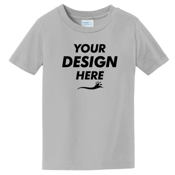 Port & Co Toddler Fan Favorite Tee, Athletic Heather, Front view, Mockup