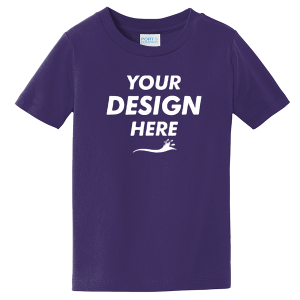 Port & Co Toddler Fan Favorite Tee, Team Purple, Front view, Mockup