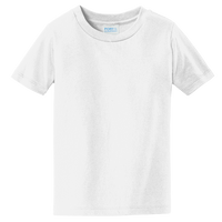 Port & Co Toddler Fan Favorite Tee, White, Front view