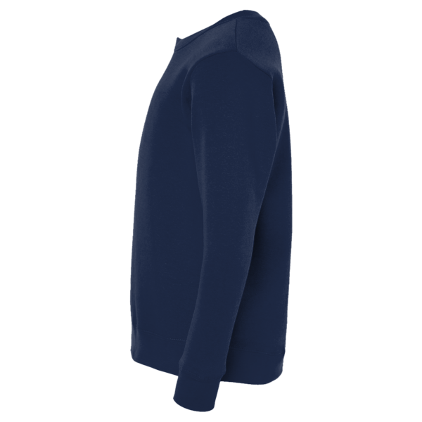 Port & Co Youth Core Fleece Crewneck Sweatshirt, Navy, Left Sleeve view