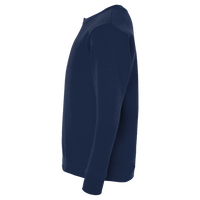 Port & Co Youth Core Fleece Crewneck Sweatshirt, Navy, Left Sleeve view