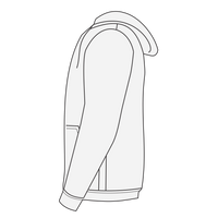 Port & Co Youth Core Fleece Full Zip Hooded Sweatshirt, White, Left Sleeve view