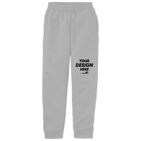 Port & Co Youth Core Fleece Jogger, Athletic Heather, Front view, Mockup