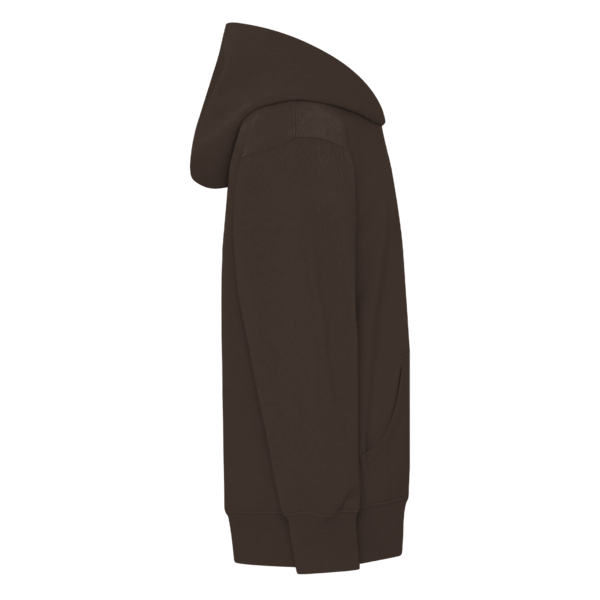 Port & Co Youth Core Fleece Pullover Hooded Sweatshirt, Dark Chocolate Brown, Right Sleeve view